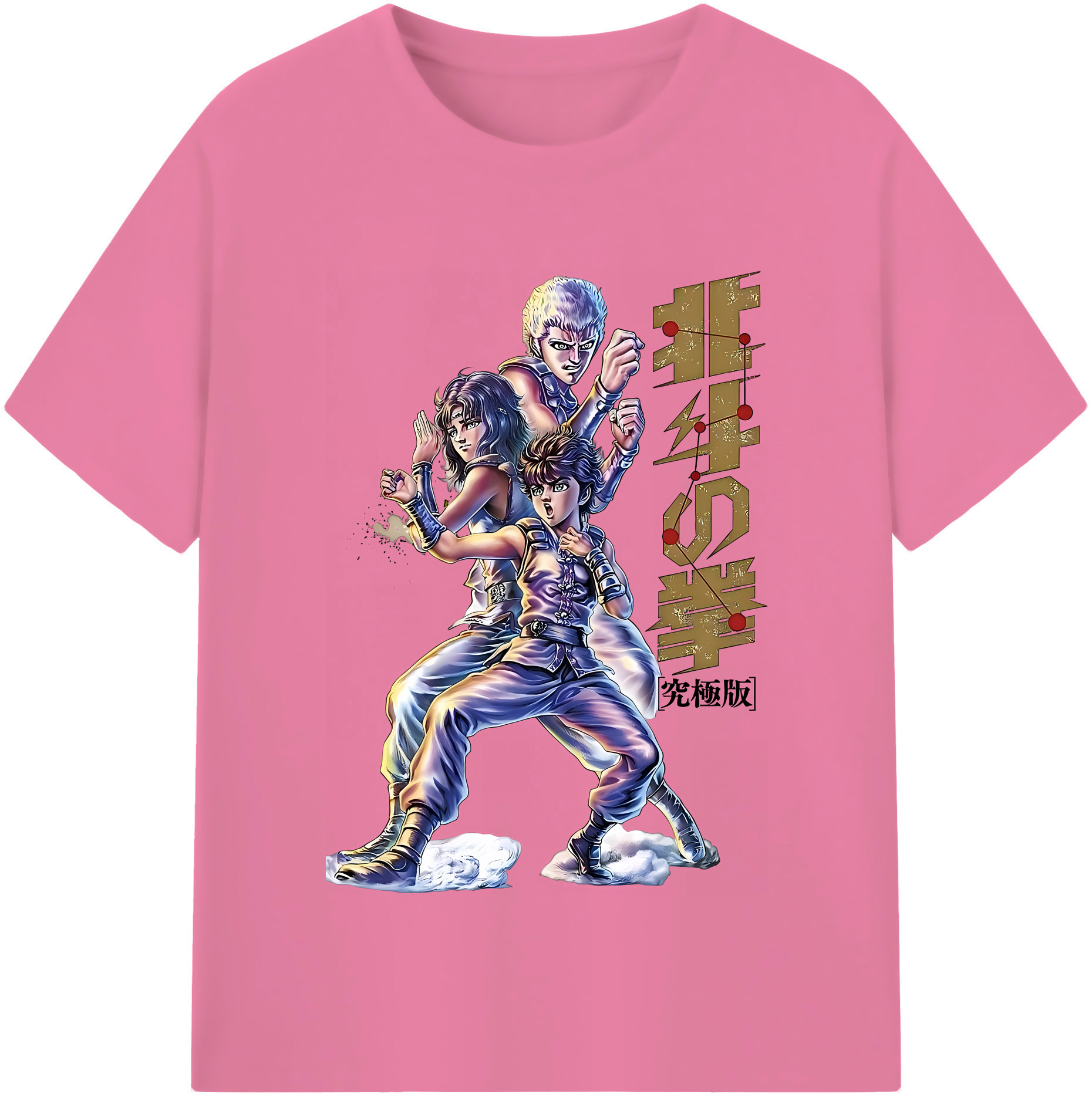 （画像用） 北斗の拳 Fist of the North Star 綿100％半袖Tシャツ（フロントプリント）